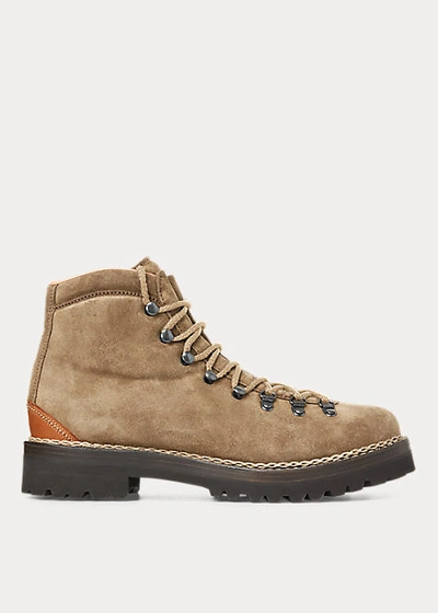 Ralph Lauren Fidel Suede Boot In Porcini