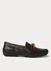 Polo Ralph Lauren Roberts Leather Driver In Deep Saddle Tan