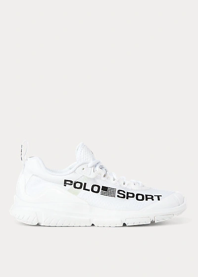 Polo Ralph Lauren Polo Sport Tech Racer Sneaker In White/black