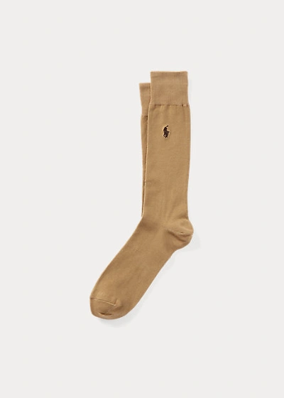 Polo Ralph Lauren Stretch-cotton Trouser Socks In Black