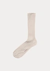 Polo Ralph Lauren Rib-knit Cotton Trouser Socks In Black
