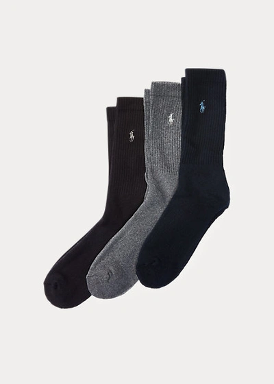 Polo Ralph Lauren Crew Sock 3-pack In Denim Assorted