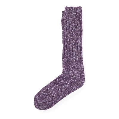 Ralph Lauren Cotton-blend Ragg Crew Socks In Purple