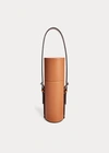 Ralph Lauren Wyatt Single Wine Tote In Brown / Cream