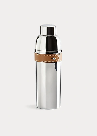 Ralph Lauren Wyatt Cocktail Shaker In Silver/saddle