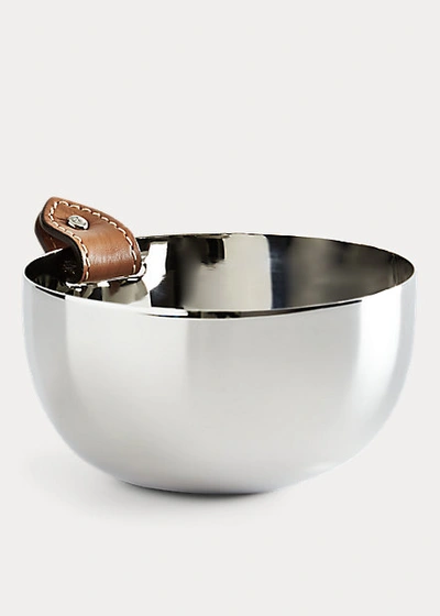 Ralph Lauren Wyatt Stainless Steel Nut Bowl In Silver/saddle
