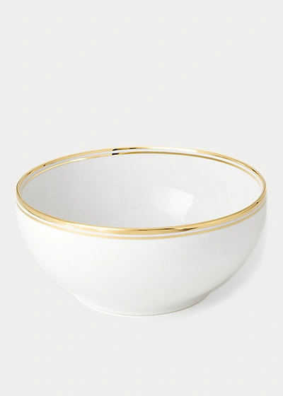 Polo Ralph Lauren Wilshire Serving Bowl In Gold/white