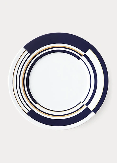 Ralph Lauren Peyton Salad Plate In Navy / Gold