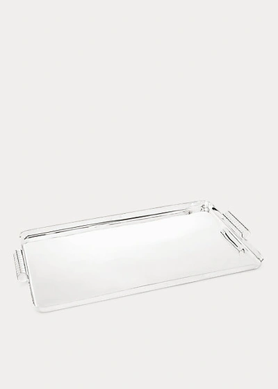 Polo Ralph Lauren Montgomery Rectangular Tray In Silver
