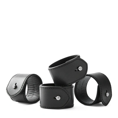 Ralph Lauren Wyatt Napkin Rings In Black