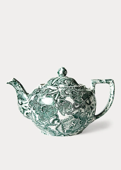 Ralph Lauren Faded Peony Teapot In Green