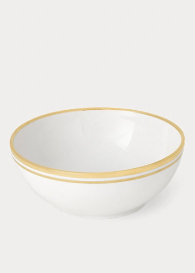 Polo Ralph Lauren Wilshire Cereal Bowl In Gold/white