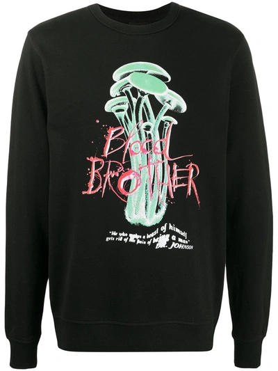 Blood Brother Wolfe Graphic-print Sweatshirt In Black