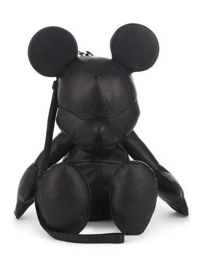 Christopher Raeburn Mickey Mouse Leather Bag In Nero