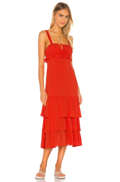 Privacy Please Lucille Maxi Dress In Blood Orange