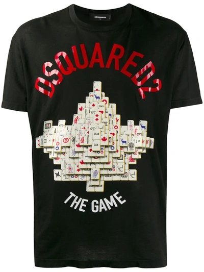 Dsquared2 The Game Logo Printed T-shirt In Black