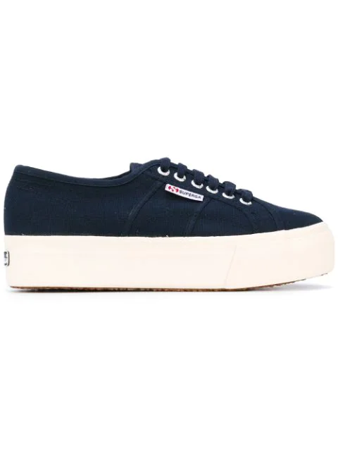 Superga Linea Up Down Flatform 2790 Trainers Colour: Navy In Blue ...