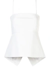 Proenza Schouler White Label Heavy Matte Leather Strappy Top In Off White