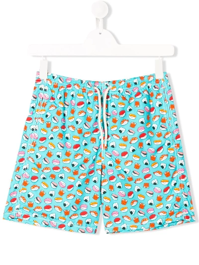 Mc2 Saint Barth Teen Sushi Print Swim Shorts In Suss31 Sushi Style