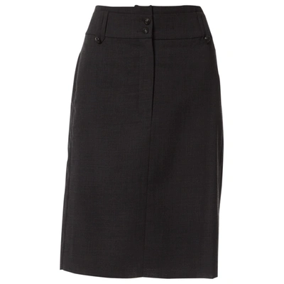 Pre-owned Balenciaga Wool Mid-length Skirt In Anthracite
