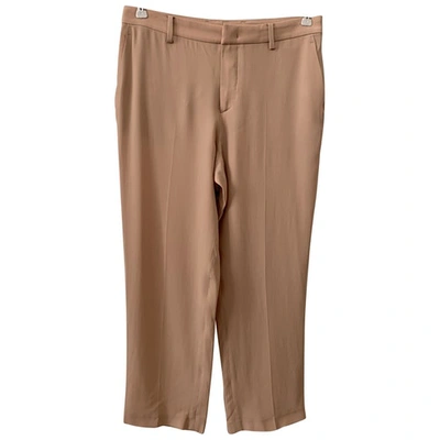 Pre-owned N°21 Straight Trousers In Beige