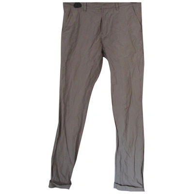 Pre-owned Calvin Klein Trousers In Grey