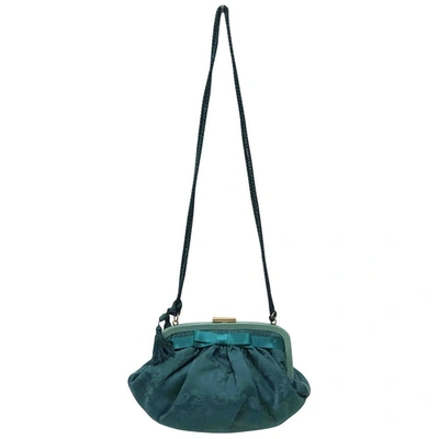 Pre-owned Alberta Ferretti Silk Crossbody Bag In Blue