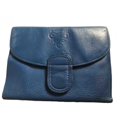 Pre-owned Lancel Leather Purse In Blue