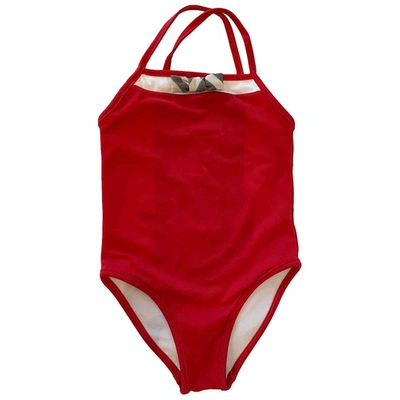 Pre-owned Burberry One-piece Swimsuit In Red