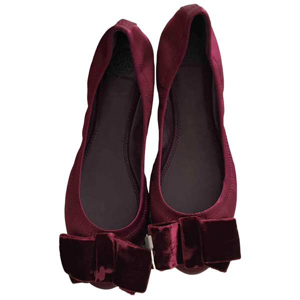 burgundy ballerina shoes