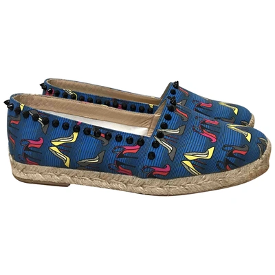 Pre-owned Christian Louboutin Cloth Espadrilles In Blue