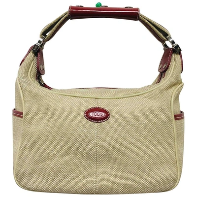 Pre-owned Tod's Cloth Handbag In Beige