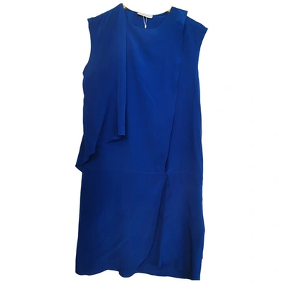 Pre-owned Costume National Blue Silk Dress