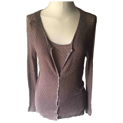 Pre-owned Nina Ricci Brown Cotton Top