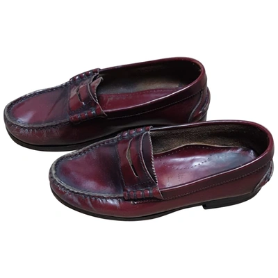 Pre-owned American Vintage Leather Lace Ups In Burgundy
