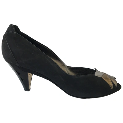 Pre-owned Gianmarco Lorenzi Heels In Anthracite
