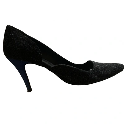 Pre-owned Minimarket Leather Heels In Anthracite
