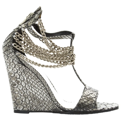 Pre-owned Barbara Bui Grey Python Sandals