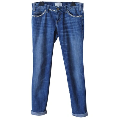 Pre-owned Current Elliott Blue Cotton Jeans