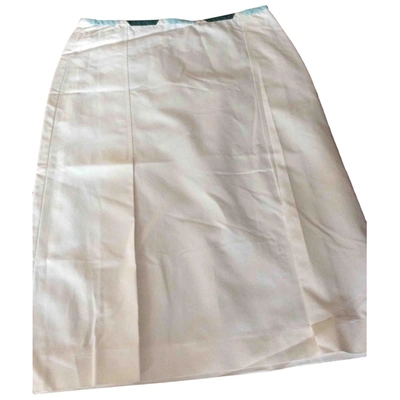 Pre-owned Pringle Of Scotland Mid-length Skirt In White