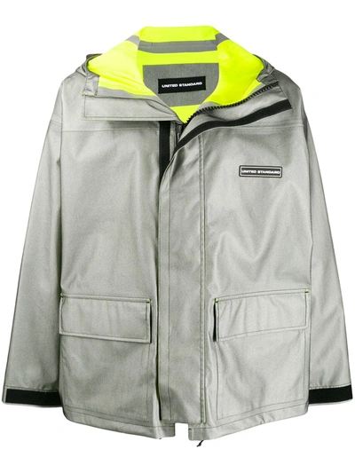 United Standard Neon-interior Hooded Jacket In Grey