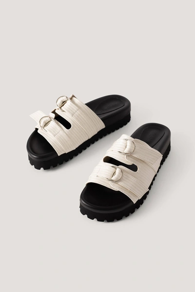 Na-kd Double Buckle Sandals - Offwhite