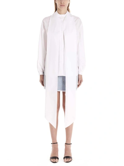 Givenchy Oversized Pussy Bow Blouse In White
