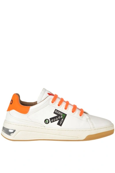 F_wd Leather Trainers In White