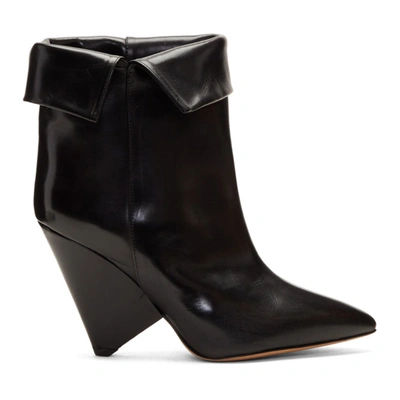 Isabel Marant Leather Luliana Ankle Boots In Black