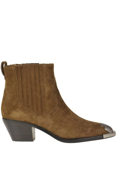Ash Floyd Texan Ankle Boots In Brown