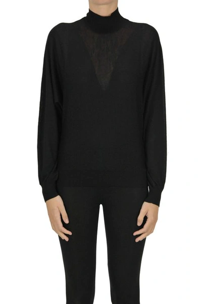 Alberta Ferretti Turlteneck Pullover In Black