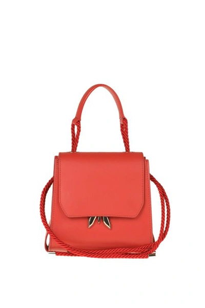 Patrizia Pepe Sleppy Fly Leather Bag In Red