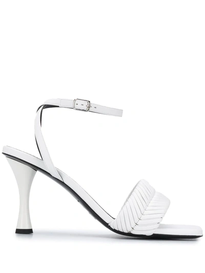 Proenza Schouler Braided Ankle Strap Sandals In White