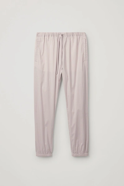 Cos Relaxed-fit Cuffed Pants In Purple